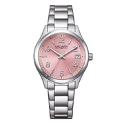 Vagary Timeless IB9-611-91 con cassa in acciaio da 32 mm e quadrante rosa tenue.